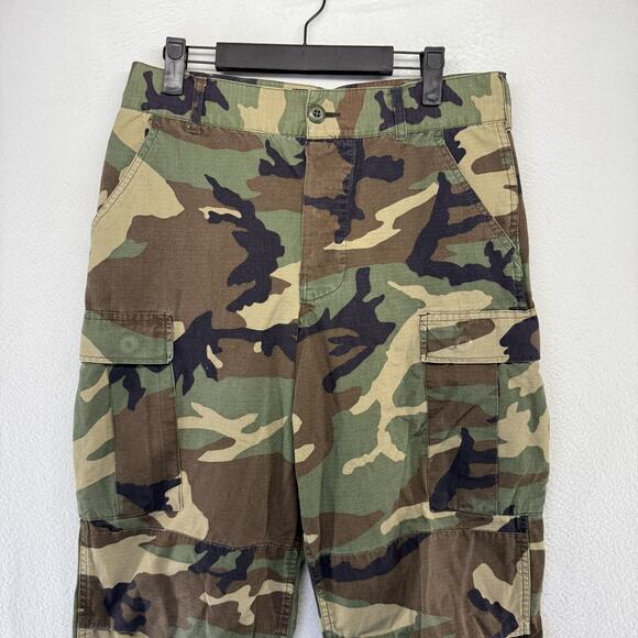 Vintage Military Pants Mens Small Woodland Camo Cargo Hunting Fit 30x30 Tactical - Picture 2 of 9